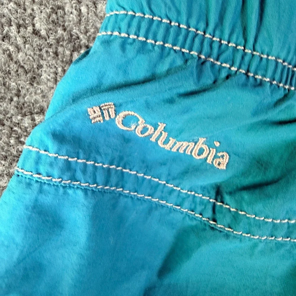 Columbia Omni Shield Swim Trunks Shorts Mens L Blue‎ 100% Nylon Sportswear Lined